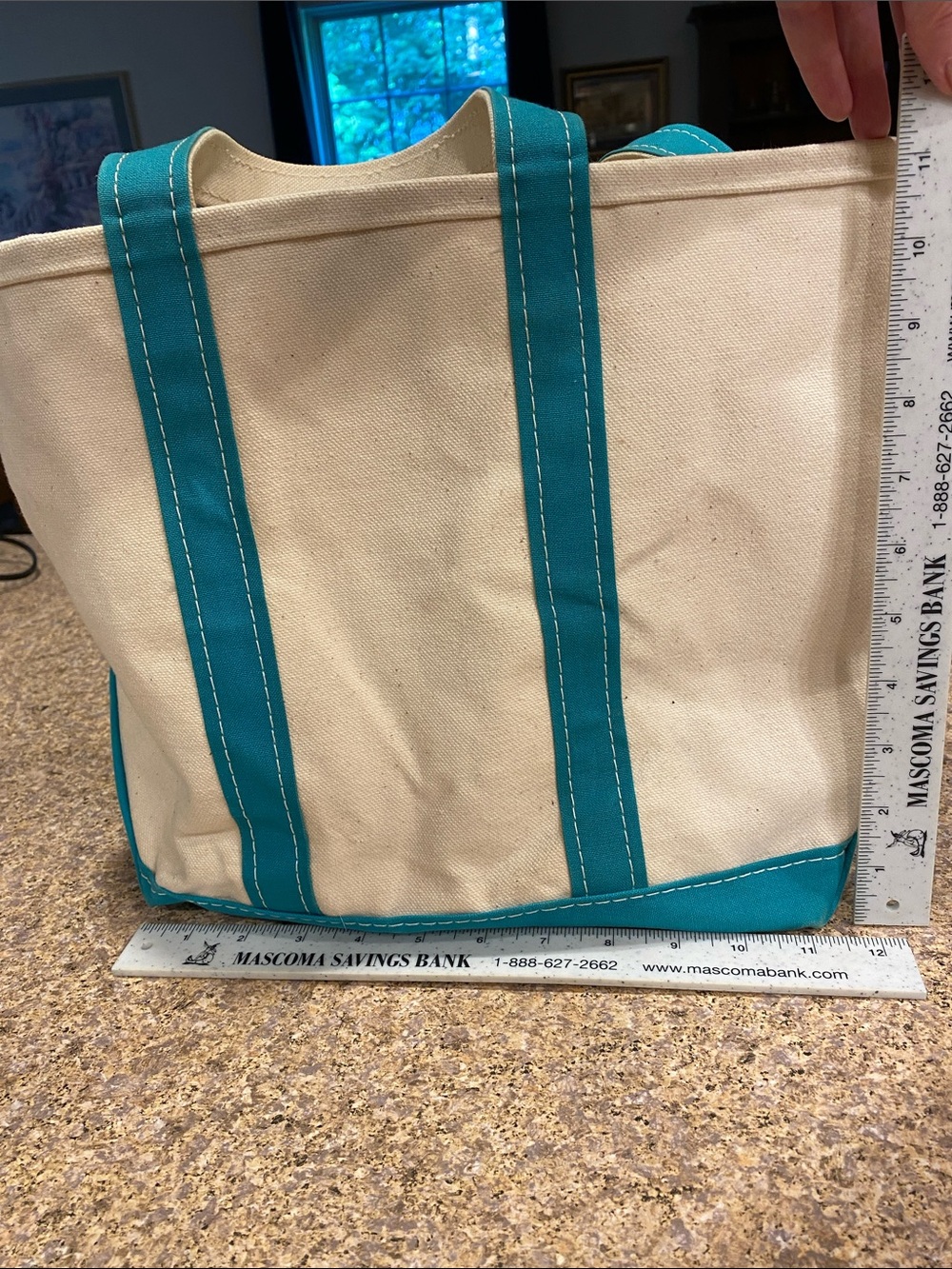 Vintage L.L.Bean BOAT AND TOTE Canvas Medium Freeport Maine FLAWS No Monogram - Picture 9 of 17